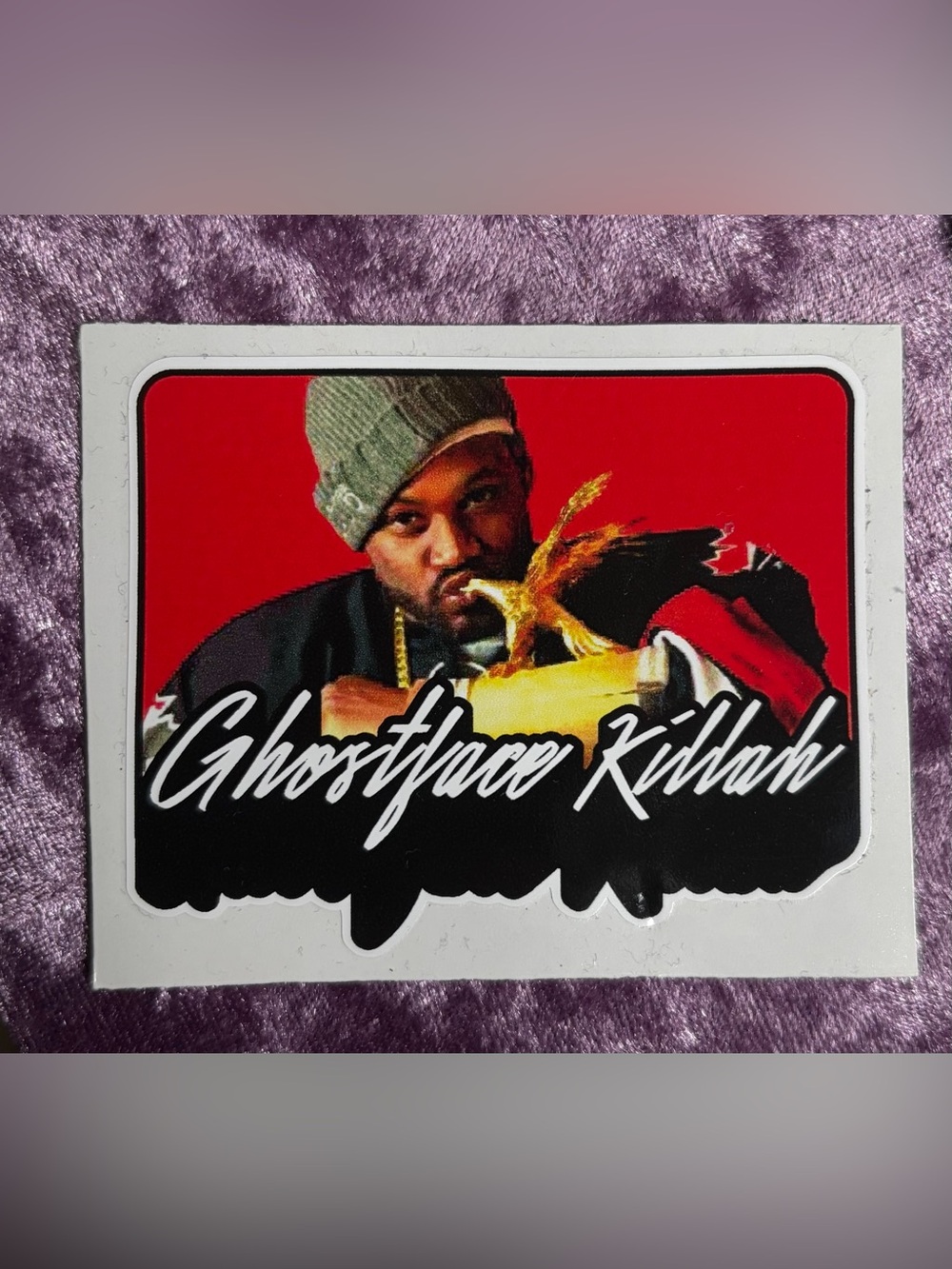 Ghostface Killah Red & Black Art Print Sticker